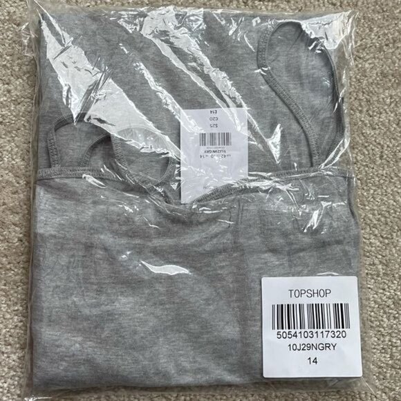 Topshop Bodycon Gray Cami Dress NWT - Picture 2 of 4